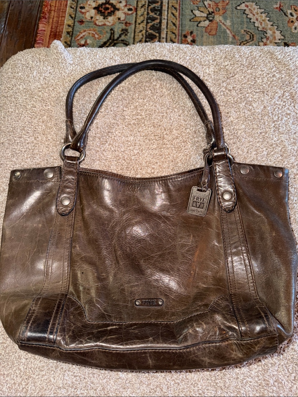 Frye Dark Brown Antique Leather purse